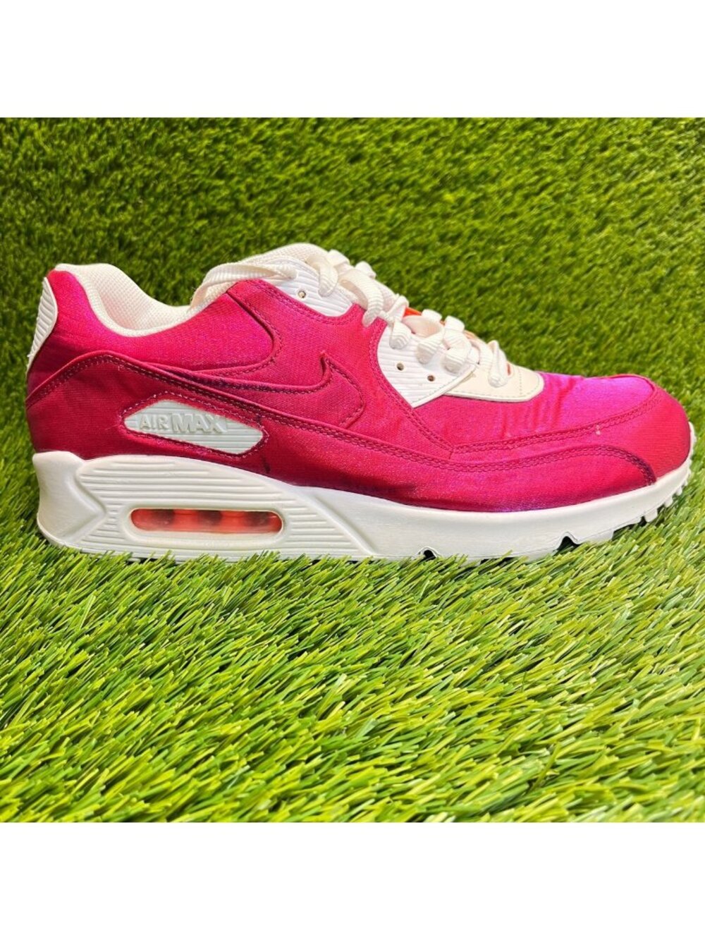 Nike Air Max 90 Womens Size 10.5 Pink White Athletic Running Shoes Sneakers